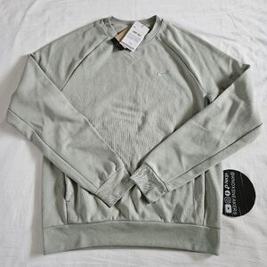 Nike Dri-FIT Fleece UV Crewneck Sweatshirt Jade Green FZ0971-370 Mens Size Med
